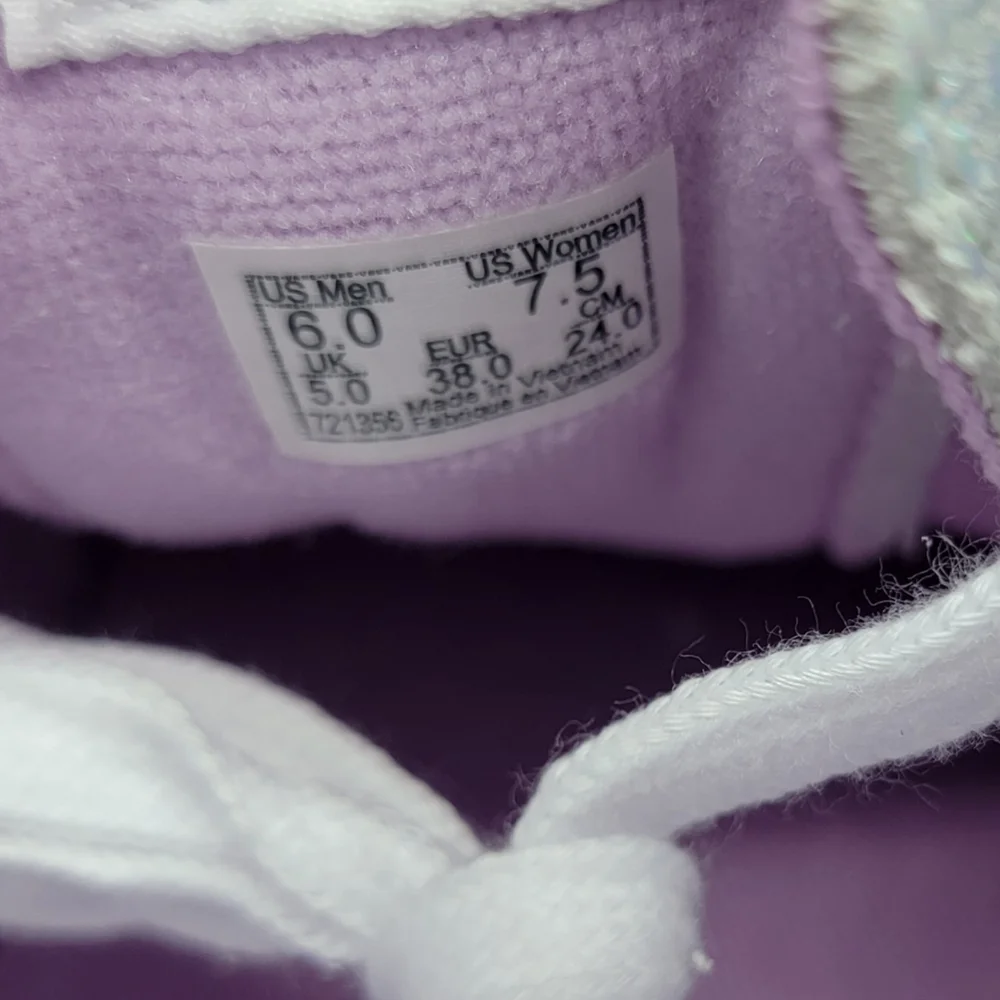 Vans Sk8-Hi Platform Butterfly Silver Purple White Women's Shoes Size 7.5 New